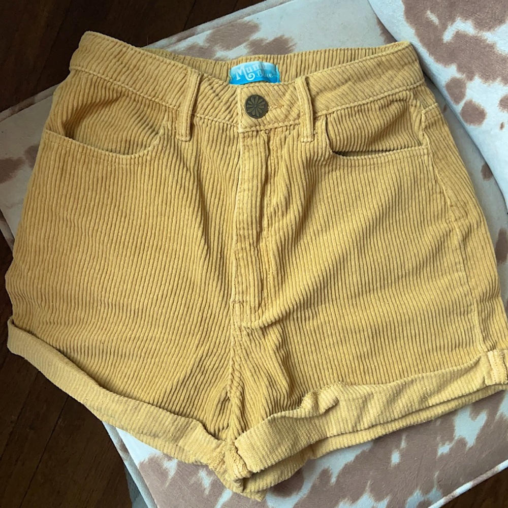 Corduroy High Waisted Shorts
